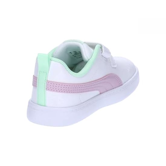 Puma Unisex Kids Courtflex V2 V Inf Sneakers, Puma White-Grape Mist-Fresh Mint, 25 EU 893936748