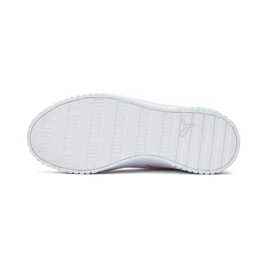 PUMA Girls´ Carina Low Top Leather Platform Sneaker, White-Pearl Pink, US Big Kid 5.5 349858593