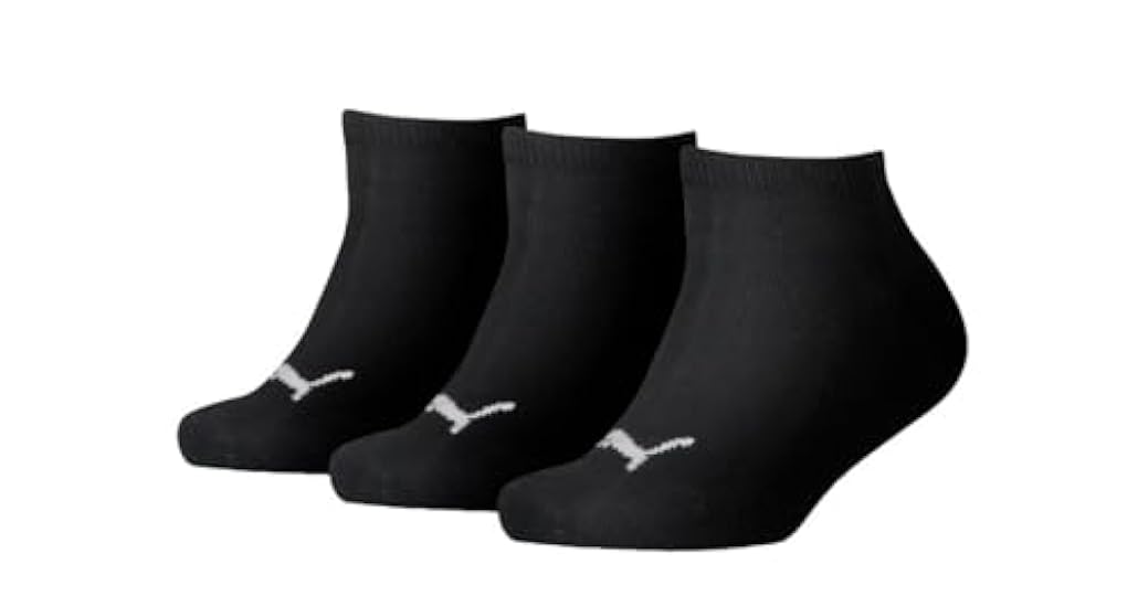 Puma, calzini sportivi da bambino, confezione da 3 Nero