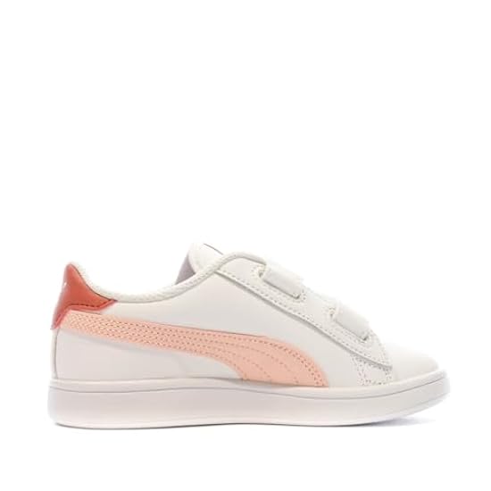 Puma Smash V2 L V Sneaker Bambino Bianco/Rosa, Colore: rosa., 34.5 EU 470654819