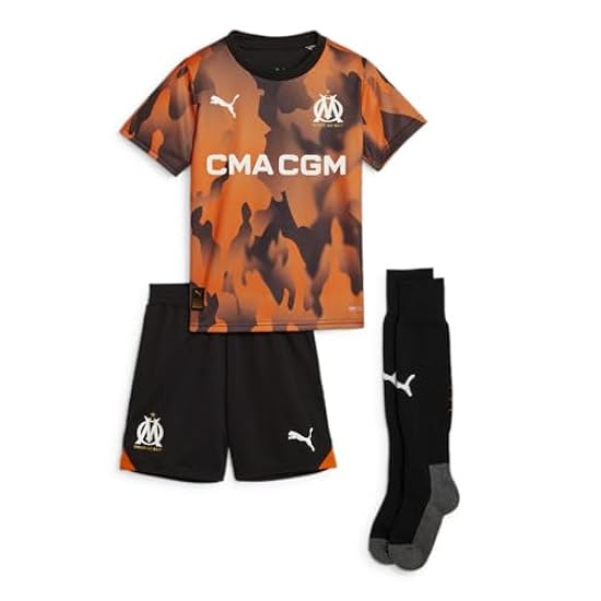 Puma Om - Mini kit da calcio, colore: Arancione/Nero da