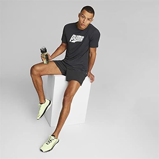 Puma Men Run Favorite Shortsleeve Graphic Abbigliamento da Running Running Shirts Black - XL 511117455