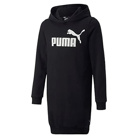 PUMA Ess Logo Hooded Dress FL G Felpa, Nero, 6 Años Uni