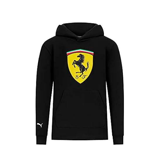 PUMA Scuderia Ferrari - Kids Big Shield Hoody - Black - Size: S 214590561