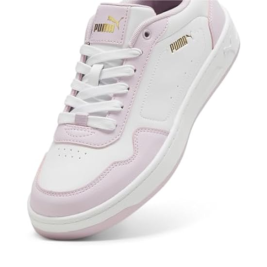 Puma Women Court Classy Sneakers, Puma White-Grape Mist-Puma Gold, 40 EU 446433645