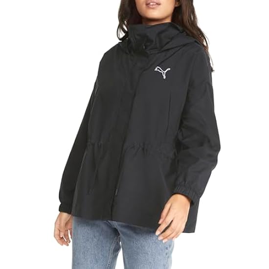 PUMA Womens Her Jacket Casual Athletic Outerwear Casual Full Zip Sustainable - Black - Size S 370848440