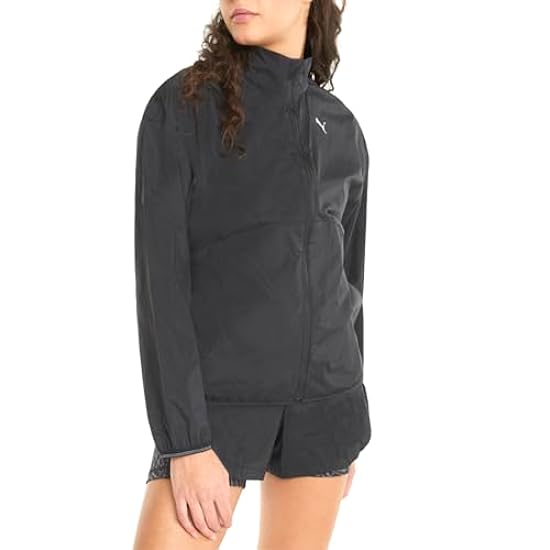PUMA Womens Marathon Sheerwoven Jacket Running Casual Athletic Outerwear Breathable - Black - Size XXL 689441536