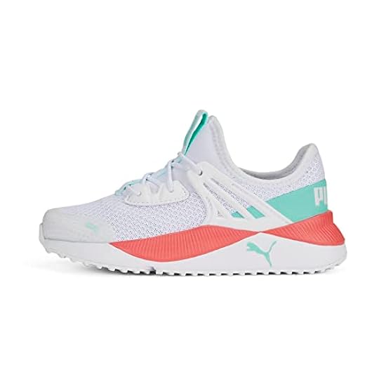 PUMA Pacer Future Hook and Loop Sneaker, White-Mint-Lov