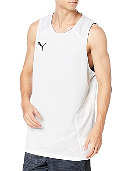 PUMA Bball Practice Jersey White Bl T-Shirt Uomo 128397