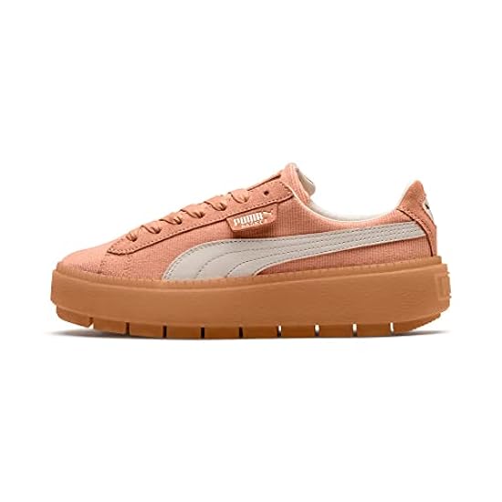 Puma Donna Dusty Coral Corduroy Trace Platform Sneakers