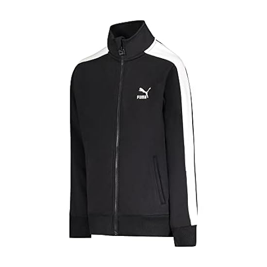 PUMA Kids Mens T7 Core Pack Cotton French Terry Track Jacket (Big Kids) Black MD (10-12 Big Kid) One Size 302901992