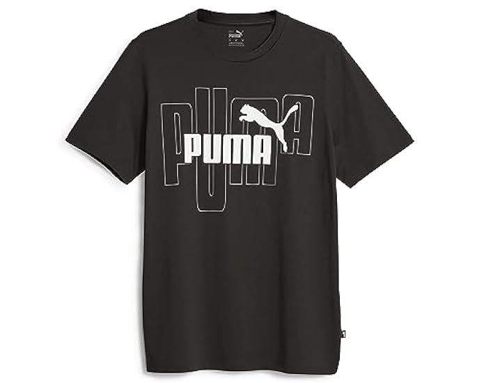 PUMA Graphics No. 1 Logo Tee Maglietta, Nero, M Unisex-