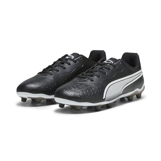 Puma Unisex Youth King Match Fg/Ag Jr Soccer Shoes, Puma Black-Puma White, 35.5 EU 369604619