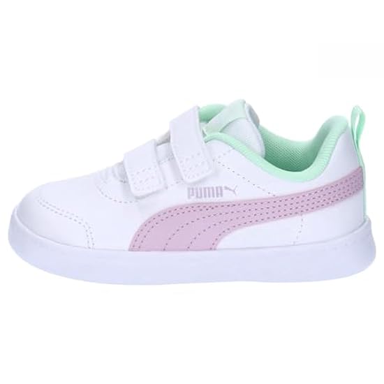 Puma Unisex Kids Courtflex V2 V Inf Sneakers, Puma White-Grape Mist-Fresh Mint, 25 EU 893936748