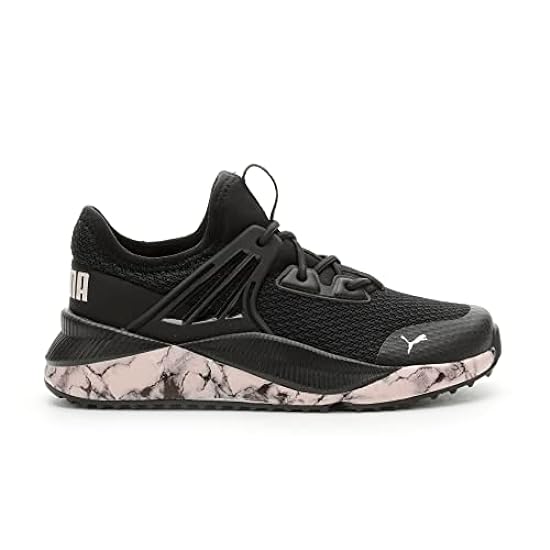 PUMA Pacer Future Hook and Loop Sneaker, Marble Black-Chalk Pink, 1 US Unisex Little Kid 899150236