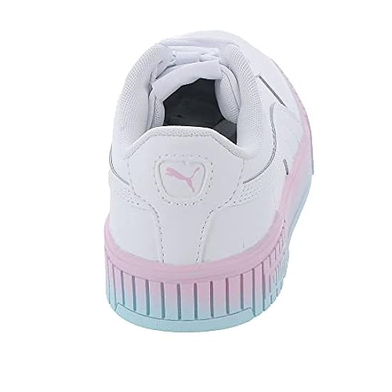 PUMA Carina 20 Fade PS Girls ToddlerYouth Sneaker 2 M US Little Kid WhiteWhitePearlPink 212845063