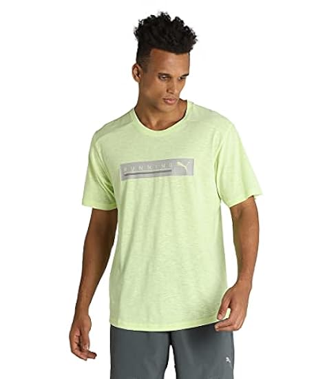 PUMA T-Shirt da Running a Maniche Corte con Logo da Uom