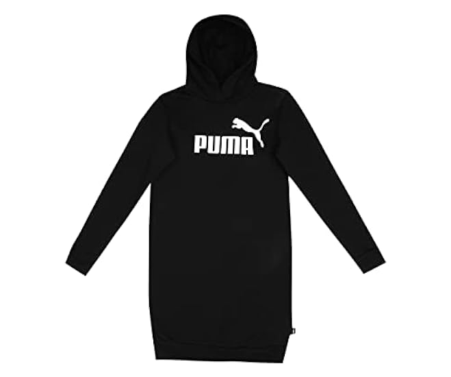 PUMA Ess Logo Hooded Dress FL G Felpa, Nero, 8 Anni Uni