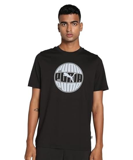 PUMA Graphics T-Shirt -Black/Grey, XS 042767618