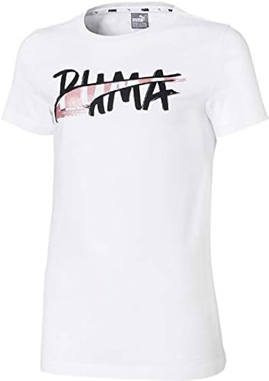 Puma Alpha Logo Tee G Maglietta, Bambina, Puma White, 1