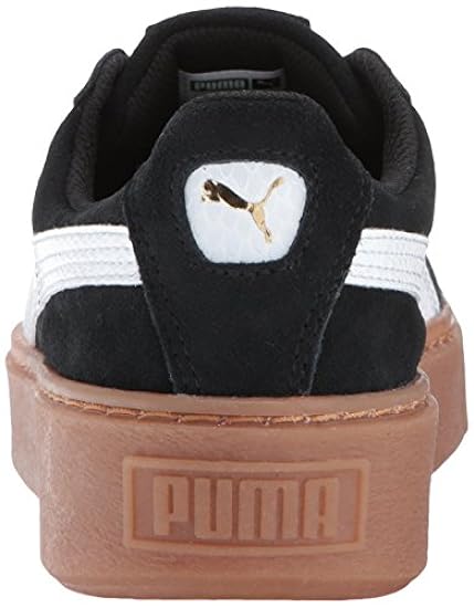 PUMA Unisex-Kids Suede SNK Platform, Puma Black-Puma White, 12 M US Little Kid 553317980