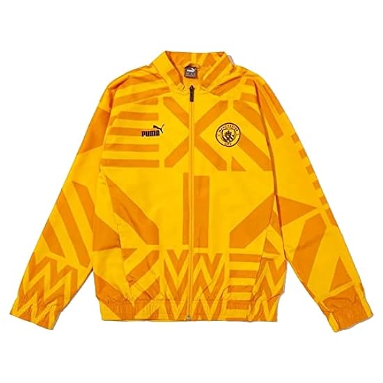 PUMA 2022-2023 Man City Pre-Match Jacket (Yellow) - Kid