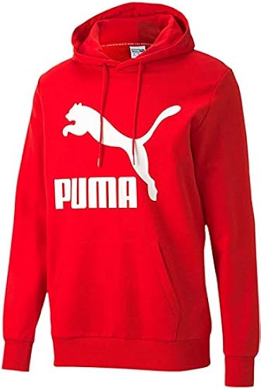 PUMA Essentials+ Felpa con Cappuccio in Pile con Logo Grande Uomo 048012801