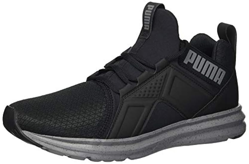 PUMA Unisex-Kids Enzo Speckle JR Sneaker, Black-Quiet S