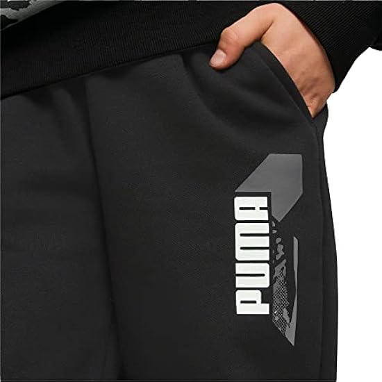 PUMA Alpha Sweatpants FL B Pantaloni della Tuta, Nero, 6 Años Unisex-Bimbi 336908131