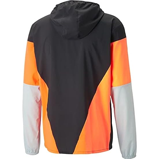 Puma Men Run Lightweight Jacket Abbigliamento Da Running Running Jacket Black - Orange Xl 064970211