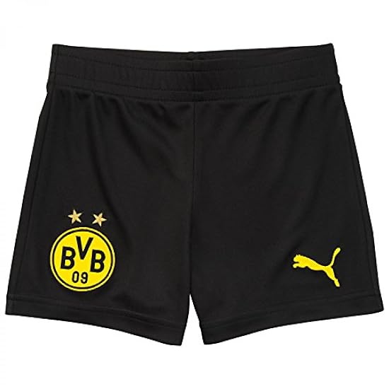 Puma Bambino Set Borussia Dortmund Home Mini Kit con Logo Sponsor, per Bambini, Set Minikit BVB per casa con Logo Sponsor, Cyber Giallo-Nero 127222893