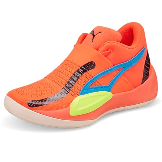 PUMA Mens Rise Nitro Basketball Sneakers Shoes - Orange