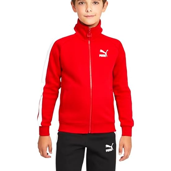 PUMA Kids Boys Iconic T7 Casual Athletic Outerwear Casual Full Zip - Red - Size XL 187392186