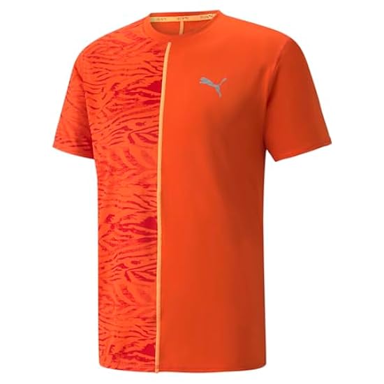 PUMA Mens Graphic Crew Neck Short Sleeve Running T-Shirt Moisture Wicking - Red - Size XL 118445167