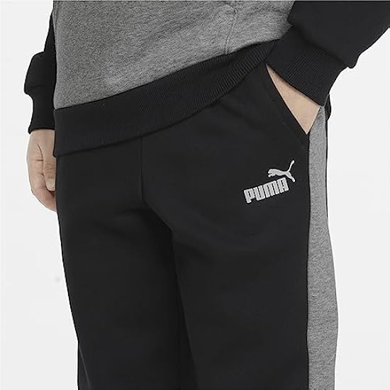 PUMA Ess+ Colorblock Pants FL Cl B Pantaloni, Nero, 8 Anni Unisex-Bimbi 323675228