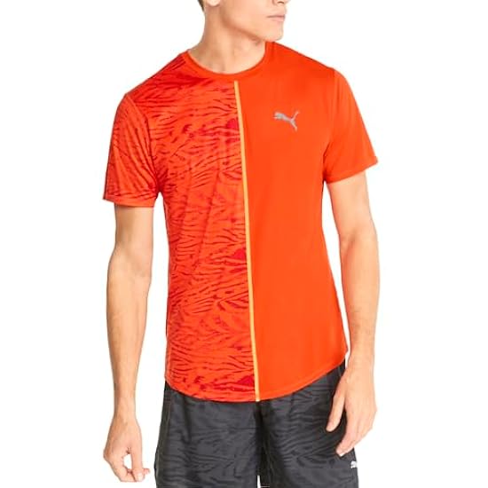 PUMA Mens Graphic Crew Neck Short Sleeve Running T-Shirt Moisture Wicking - Red - Size XL 118445167