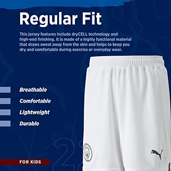 Pantaloncini per Bambini del Manchester City 2022/23 - Bianco 023079299