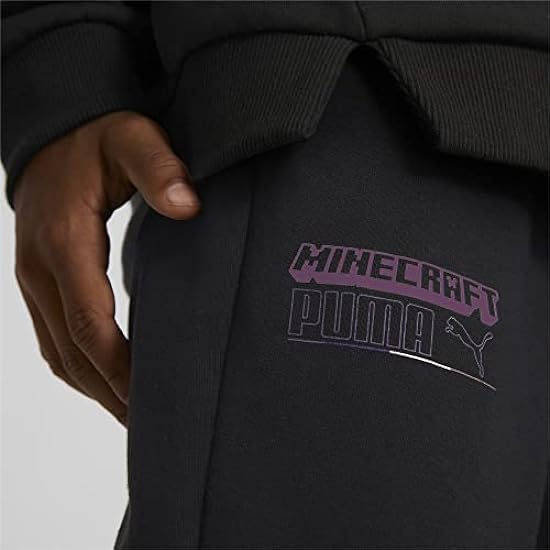 PUMA X Minecraft Sweatpants TR Cl Pantaloni della Tuta, Nero, 8 Anni Unisex-Bimbi 935006928