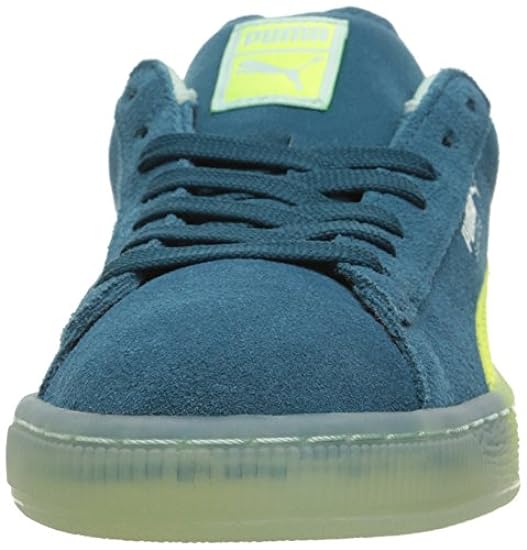 Sneaker da bambino ghiacciato LFS (Big Kid) in pelle scamosciata, corallo blu / giallo di sicurezza / Bay, 4 M US Big Kid 897834573