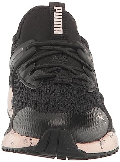 PUMA Pacer Future Hook and Loop Sneaker, Marble Black-Chalk Pink, 1 US Unisex Little Kid 899150236