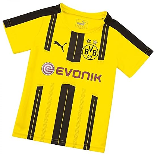 Puma Bambino Set Borussia Dortmund Home Mini Kit con Logo Sponsor, per Bambini, Set Minikit BVB per casa con Logo Sponsor, Cyber Giallo-Nero 127222893